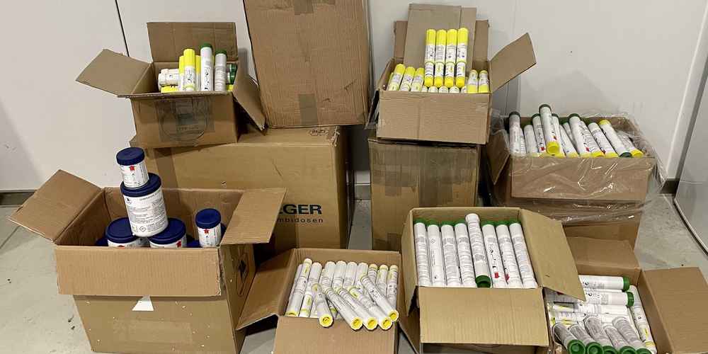Sichergestelltes pyrotechnisches Material.