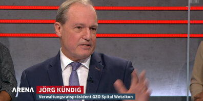 Jörg Kündig, VR-Präsident GZO Spital Wetzikon, in der Arena-Sendung vom 15. Oktober.