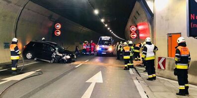 Die Aufräumarbeiten führten zur Sperre einer Tunnelröhre