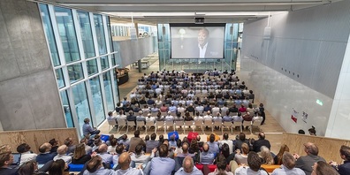 Aula des CUBIC Innovation Campus bei Bühler AG