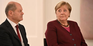 dpatopbilder - Sind für Deutschland im Duett beim G20-Gipfel in Rom: Bundeskanzlerin Angela Merkel (CDU) und Finanzminister Olaf Scholz (SPD). Foto: Bernd Von Jutrczenka/dpa