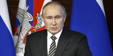 Russlands Präsident Wladimir Putin spricht bei einer Sitzung des russischen Verteidigungsministeriums. Foto: Mikhail Tereshchenko/Pool Sputnik Kremlin/AP/dpa