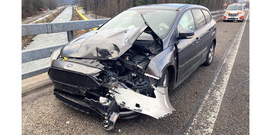 Der Lenker hatte übersehen, dass sich vor ihm eine Kolonne bildete. 