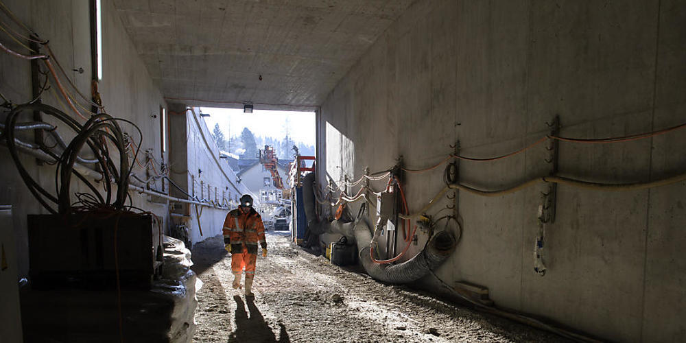 Der 2018 eröffnete Ruckhalden-Tunnel in der Stadt St. Gallen gehört zum Ausbau der Bahnlinie zwischen Appenzell über St. Gallen bis nach Trogen. Noch offen ist, wie die zum Projekt gehörenden Ausbauten in Teufen AR umgesetzt werden. (Symbolbild)