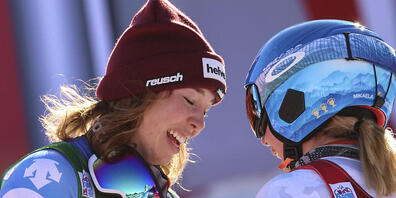 Michelle Gisin kann in Courchevel bei Halbzeit auch mit dem zweiten Rennen zufrieden sein