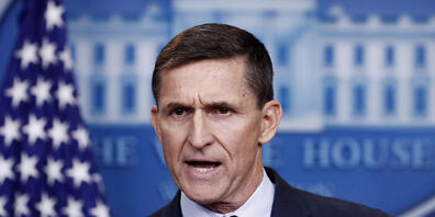 ARCHIV - Michael Flynn, der damalige Sicherheitsberater von US-Präsident Trump, spricht beim täglichen Pressebriefing im Weißen Haus. Foto: Carolyn Kaster/AP/dpa