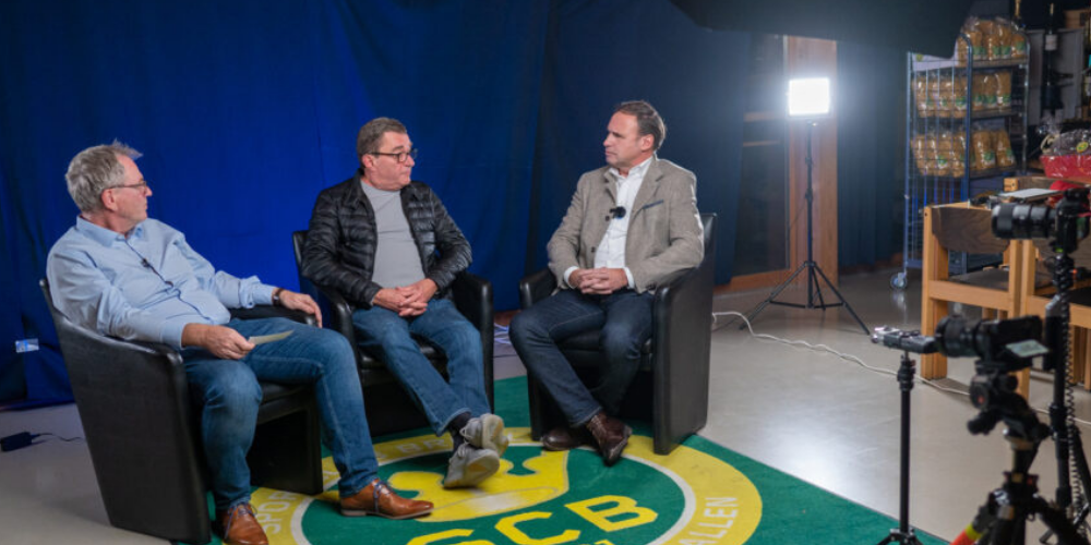 Medienchef Felix Mätzler, Christoph Zoller, Präsident SC Brühl, Roger Bigger, verantwortlich für die erste Mannschaft.