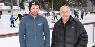 Martin Bardill und Walter Widmaier sorgen mit ihrem Team dafür, dass im Prättigau auch an der frischen Luft «Schlittschüahla» möglich ist. 