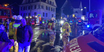 Feuerwehren aus Dornbirn, Hohenems, Bregenz und Lustenau löschten gemeinsam den Brand