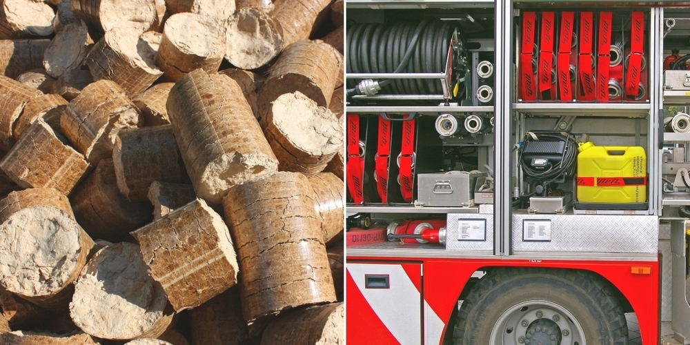 In Weesen werden die Kontrollen von Holzfeueranlagen (l.) bzw. Organisation und das Verfahren des Feuerschutzes neu geregelt. (Symbolbilder)