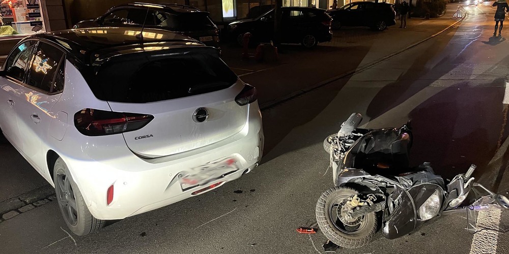 Das Auto welches mit dem Roller kollidierte.