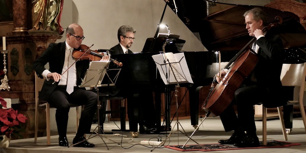 v.l. Lyonel Schmit, Daniel del Pino und Viturin Döring gaben ein Kammermusikkonzert auf höchstem Niveau