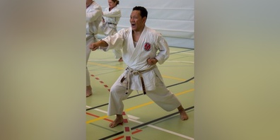 KKO Cheftrainer bibi Gangshontsang 5. Dan Karate.