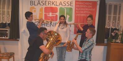 Gemeinsames Lernen und Musizieren mit Spass – so lautet das Motto der Bläserklasse.