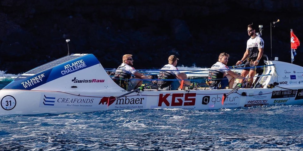 Das Schweizer Team "Swiss Raw" ist auf dem Weg zum Sieg auf dem Atlantik.
