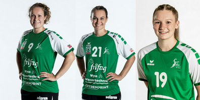 Diese Damen bleiben noch eine Weile beim LC Brühl: Mirjam Ackermann, Stéphanie Lüscher und Yara Mosimann.