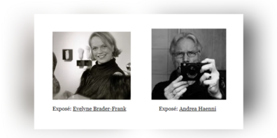 Fotografien und Skulpturen, eine erstmalige und sicherlich hypnotisierende Kombination im Erlengut. Im Bild: die beiden Künstler