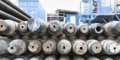 Mit diesen Bohrgestängen hat die Nagra auf ihrer Suche nach dem optimalen Endlager-Standort die Nordschweiz durchlöchert. Am Donnerstag informierte sie darüber, mit welchen Unsicherheiten sie sich noch herumschlägt. (Archivbild)