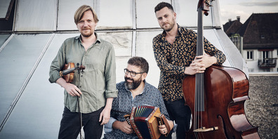 Ambäck mit Andreas Gabriel, Markus Flückiger und Pirmin Huber (v.l.) macht «Beizenmusik».