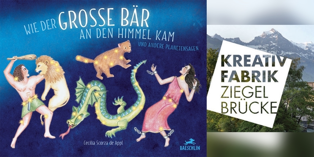 In der Kreativ Fabrik von Januar 2022 wird das Kinderbuch «Wie der grosse Bär an den Himmel kam» (l.) vorgestellt.