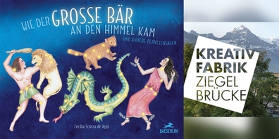 In der Kreativ Fabrik von Januar 2022 wird das Kinderbuch «Wie der grosse Bär an den Himmel kam» (l.) vorgestellt.