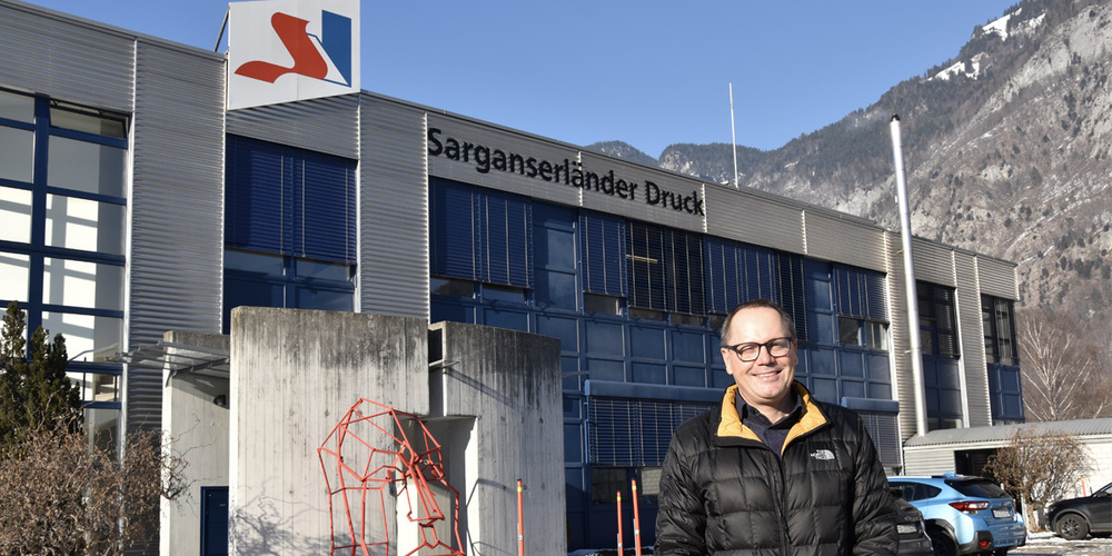 Er ist überzeugt davon, dass die Sarganserländer Druck AG das neue Mediengesetz nicht braucht: VR-Präsident Bruno Good.Bild Nadine Bantli