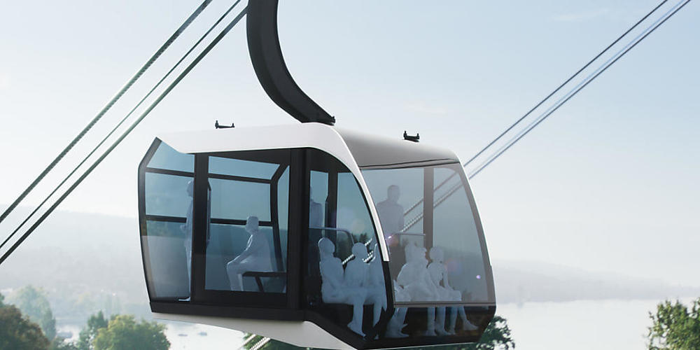 So stellte sich die ZKB ihre Jubiläums-Seilbahn vor. Doch dem Projekt fehlt es laut Verwaltungsgericht an der notwendigen Grundlage im kantonalen Richtplan. (Visualisierung)