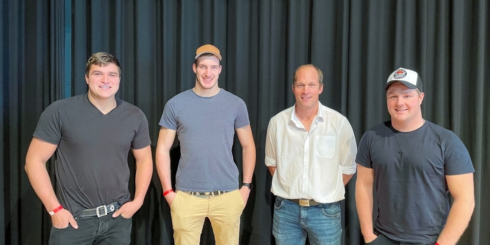 Marcel Räbsamen, Damian Ott, Martin Glaus und Florian Riget (v.l.n.r.) freuten sich über die Erfolge im 2021.