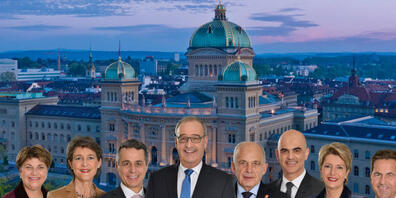 Hier würde der Platz knapp: Das offizielle Foto der Landesregierung für 2021. (Archivbild)