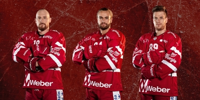 Jeremy Wick, Sandro Zangger und Dominic Lammer (v.l.n.r.) bleiben bis 2024 beim SCRJ.
