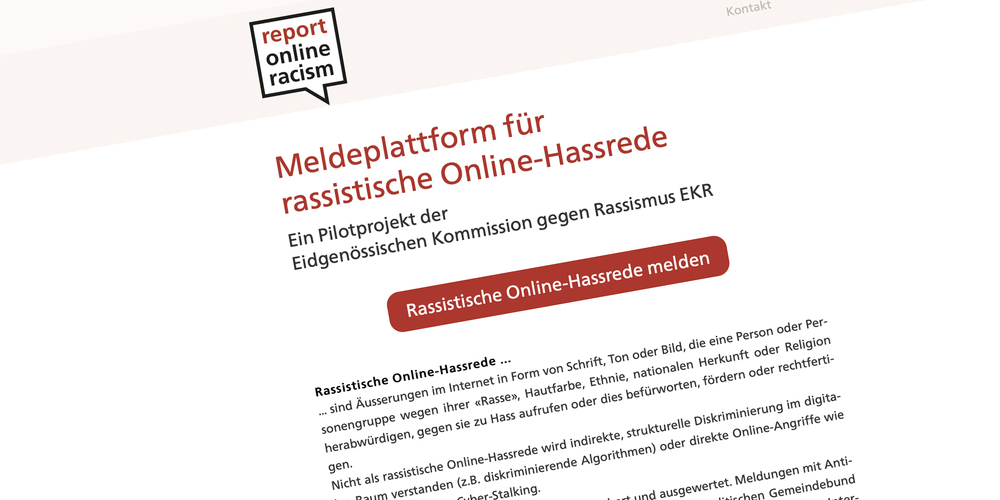 Rassismus im Internet kann neu gemeldet werden – über die Plattform Report Online Racism.