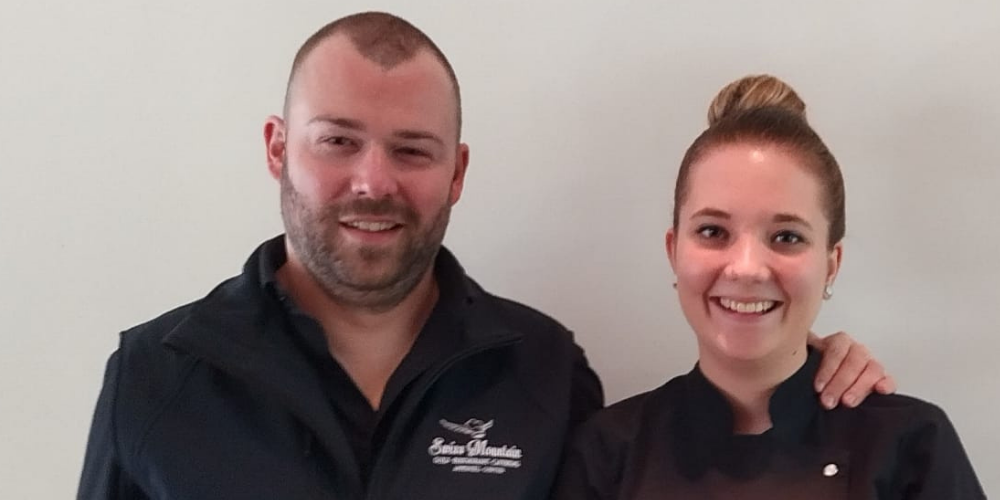 Livia Fässler mit Michael Batt, Gastronom vom Restaurant Rathaus