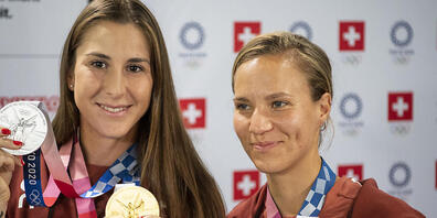 Viktorija Golubic (rechts) gewann an den diesjährigen Olympischen Spielen Silber im Tennis-Doppel. Nun wird sie von der Stadt Zürich mit dem Sportpreis geehrt. (Archivbild)