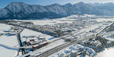 Landquart im Winter. 