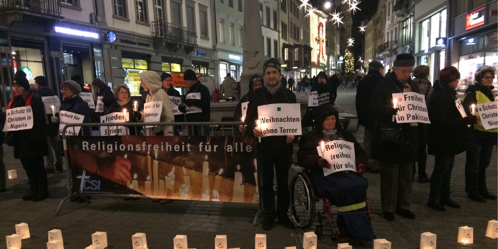 Mahnwache in der Innenstadt