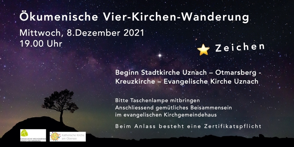 Der meditative Weg führt von der Stadtkirche über den St. Otmarsberg und die Kreuzkirche zur evangelischen Kirche.
