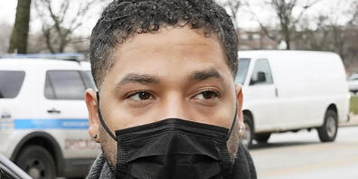 Schauspieler Jussie Smollett am fünften Tag seines Prozesses in Chicago. Foto: Charles Rex Arbogast/AP/dpa