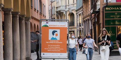Das Tessin setzt auf Prävention: Die Gemeinden sollen wie bereits an Ostern ein Maskenobligatorium im Freien verhängen. Archivbild