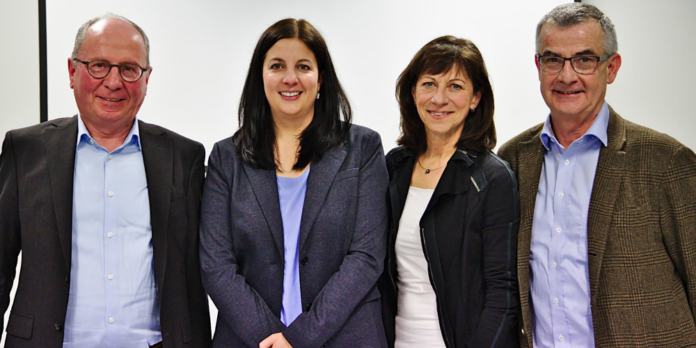v.l.n.r.: Fredy Fässler, Laura Bucher, Heidi Hanselmann und Stephan Bärlocher 