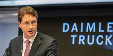 Der CEO von Daimler, Ola Kaellenius, am Tag des Börsendebuts von Daimler Truck an der Frankfurter Börse. (Bild: EPA)