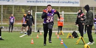 American Footballer Colin Schwab aus Schmerikon konnte an einem Scouting Combine beim Team Frankfurt Universe teilnehmen.