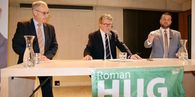 Guy Parmelin, Heinz Brand und Roman Hug.