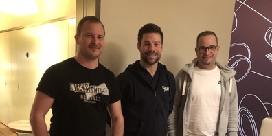 Präsident Silvan Jung (Mitte) mit den neuen Vorstandsmitgliedern: Benjamin Meile (links) und  Elia Müller.