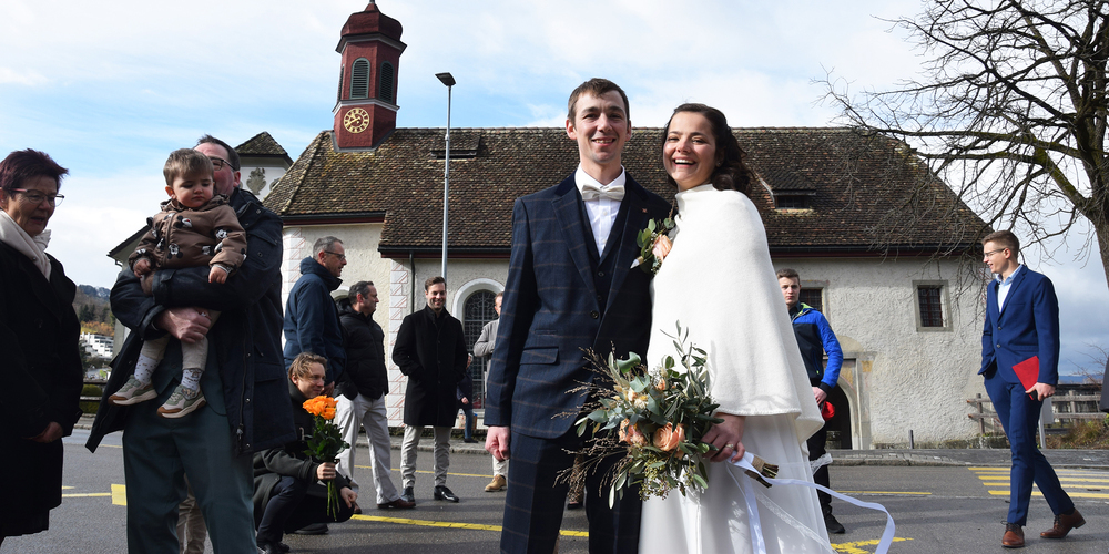 Haben am Schnapszahldatum geheiratet: Die Ochsners aus Einsiedeln. 