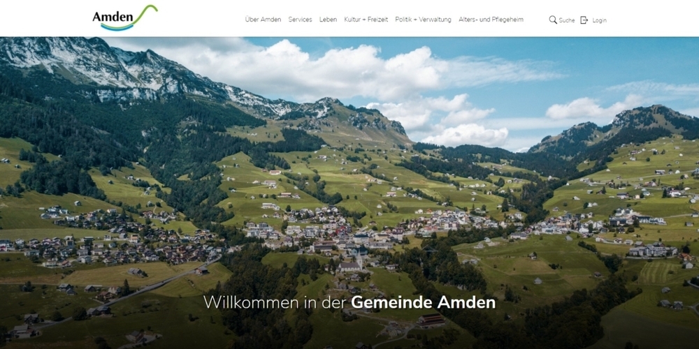 Komplett überarbeitet und jetzt in «responsivem Design»: die Website der politischen Gemeinde Amden.