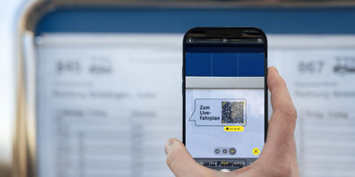QR-Codes an jeder VZO-Bushaltestelle für noch mehr Kundenservice.