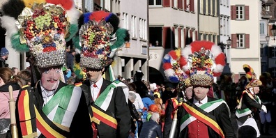 Die Altstätter Röllelibutzen waren die Hauptattraktion des Fasnachtsumzugs