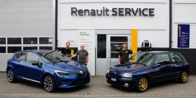 Renault-Garage Schmidhauser AG in Gossau: v. l. Reto, Werner und Roman Schmidhauser.