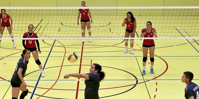 Die Rheno-Damen (im Vordergrund) zeigten gegen Andwil-Arnegg gute Verteidigungsarbeit