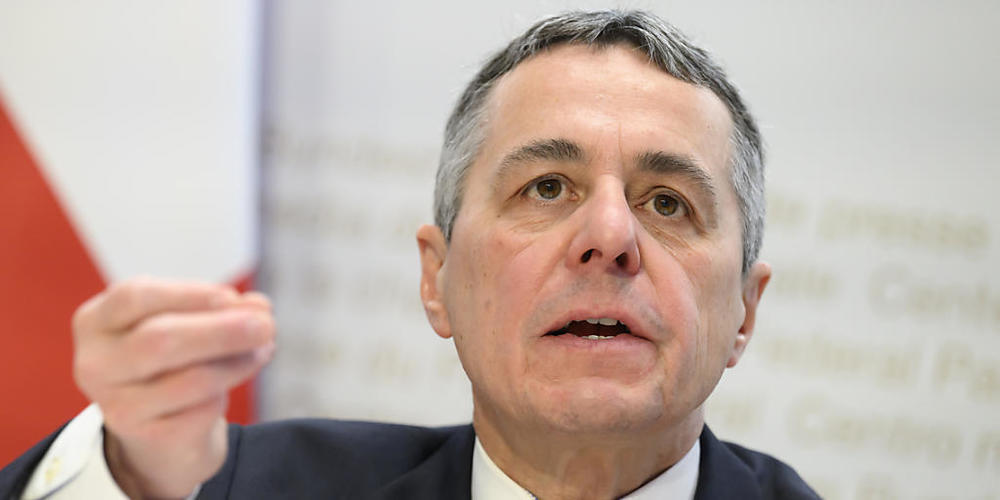 Bundespräsident Ignazio Cassis telefonierte am Samstag mit dem ukrainischen Präsidenten Wolodymyr Selenskyj.